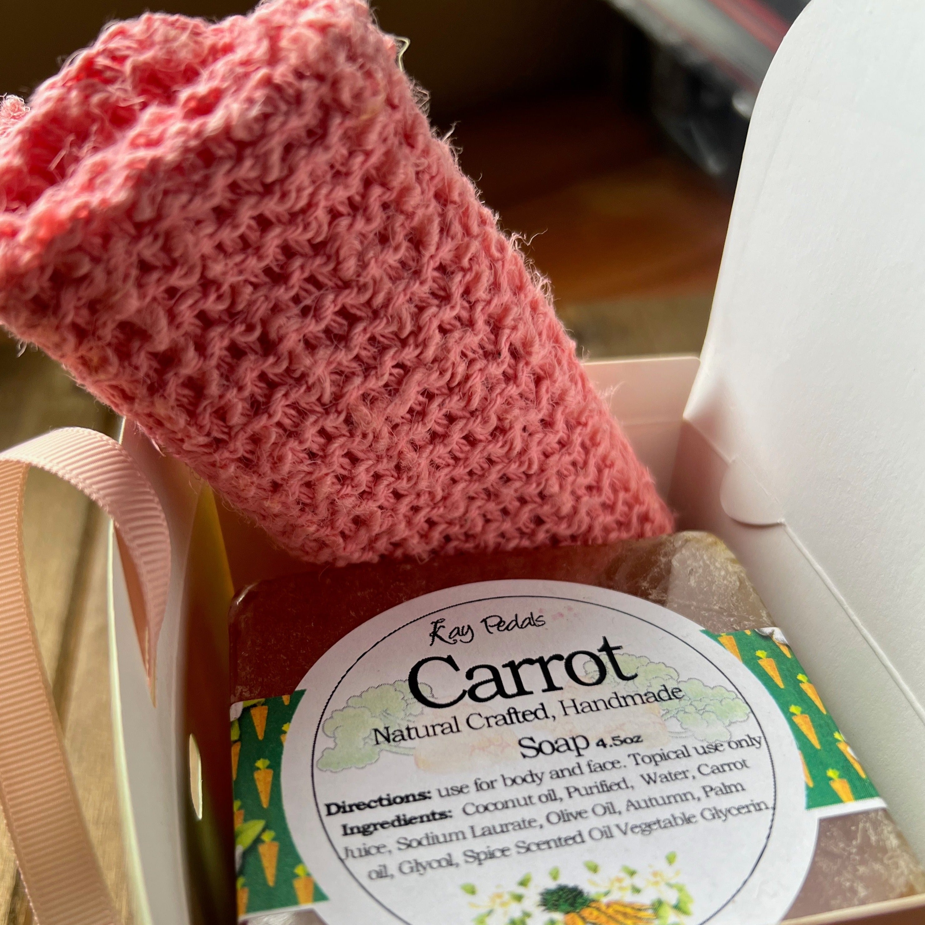 Carrot Soap Bundle Two 4.5 Ounces Bars With Pouch For Skin - Rosetta Creative Boutique